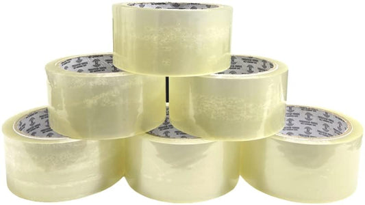 Clear Packing Tape,(48mm X 66m) - (Pack of 6)