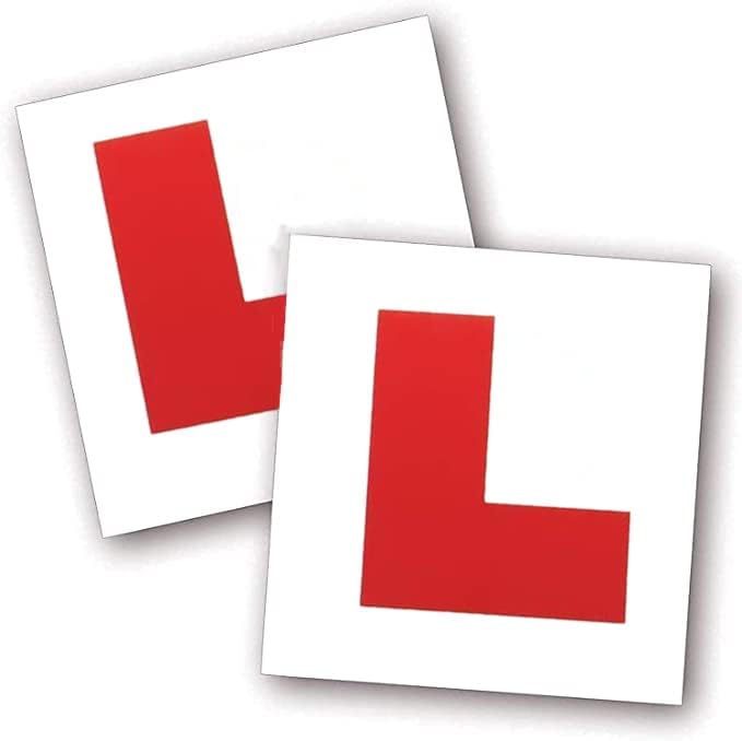 L Plates Strong Magnetic Back for Vehicles - (Pack of 2)