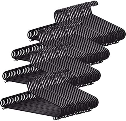 Plastic Coat Hangers - Black Colour - ( Pack of 25/50/75/100)