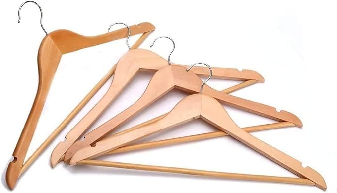 Wooden Hanger - 360 Degree Rotatory Hook - (Pack of 10/20/30/40/60/80/100)