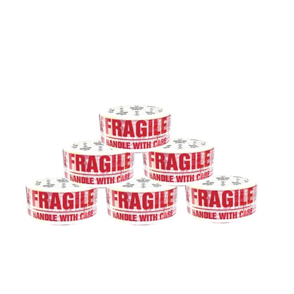 Fragile Packing Tape 48mm x 66m - (Pack of 6/12)