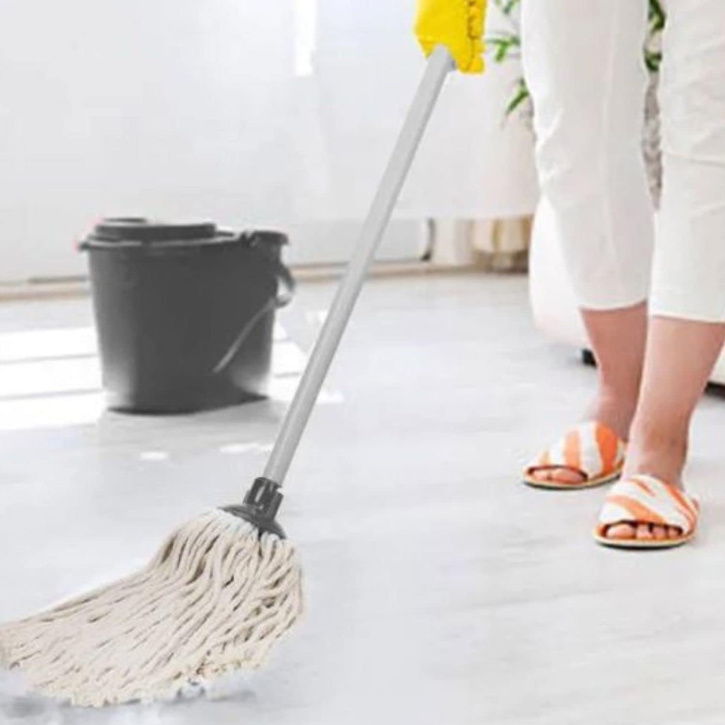 Long Cotton Floor Mop - Ergonomic design