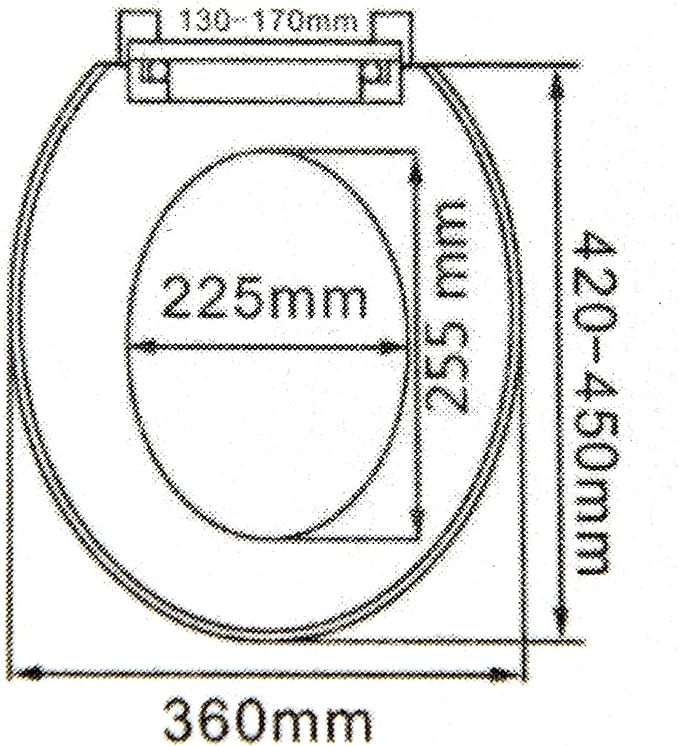 Toilet Seat/ White Soft Close/ Oval Shape