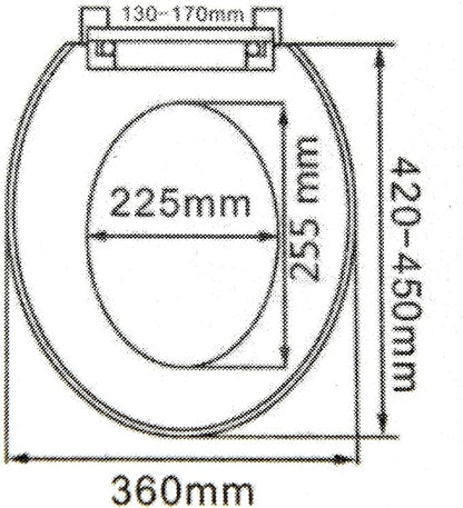 Toilet Seat/ White Soft Close/ Oval Shape