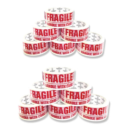 Fragile Packing Tape 48mm x 66m - (Pack of 6/12)