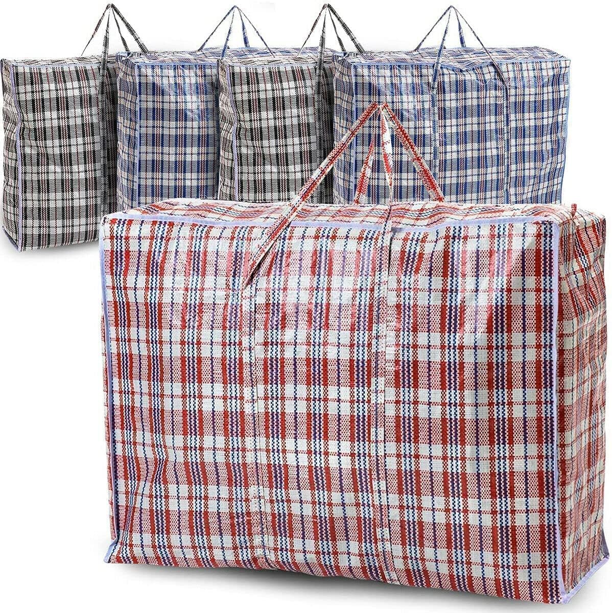 Large Laundry Bag – Zip and reinforced handles (60X80 Pack of 3/5/10)